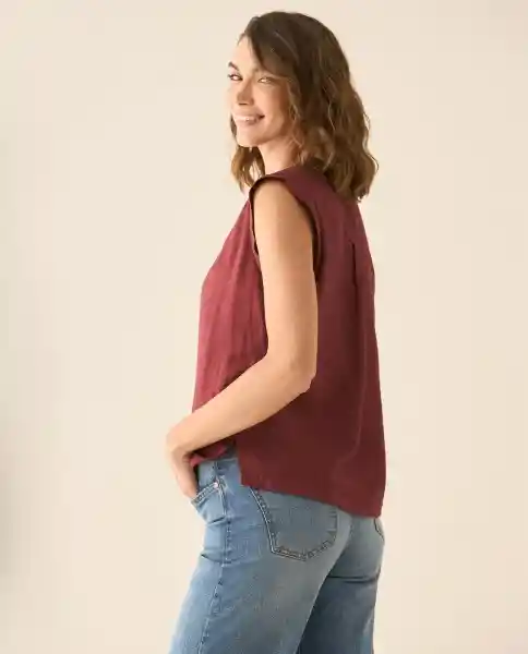 Camisa Rojo Sangría Oscuro Talla L 113G002 Esprit