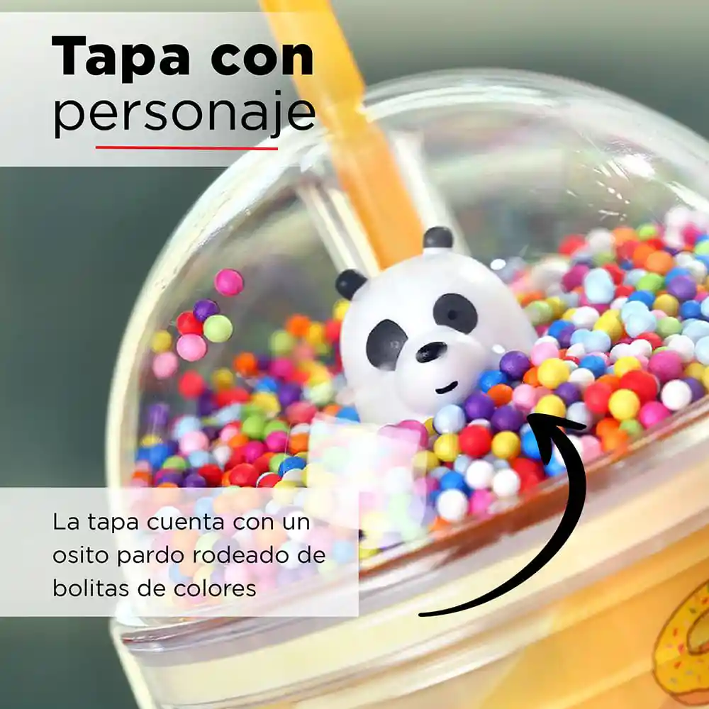 Miniso Vaso de Plástico Panda we Bare Bears