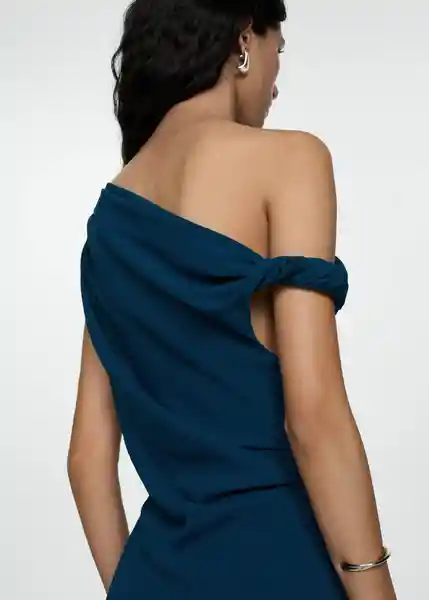 Vestido Laila7 Azul Talla S Mujer Mango