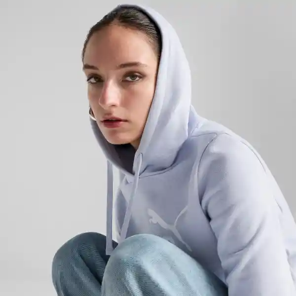 Puma Buzo Hoodie Ess No. 1 Logo Fl (S) Lifestyle Mujer Azul T XS