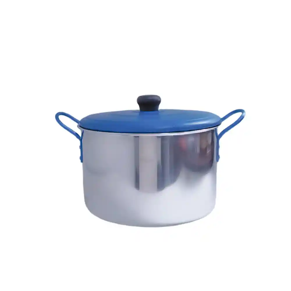 Imusa Olla Aluminio Alta Tapa Azul 5.5 L 22 cm