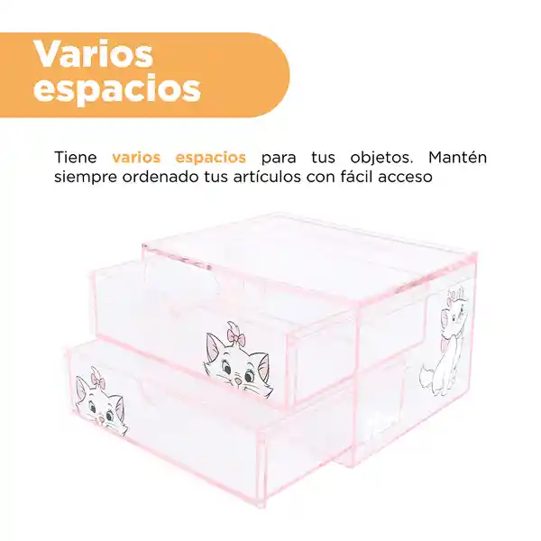 Organizador de Plástico de Cajones Rosa Miniso