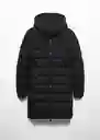 Abrigo Anorak Bego Negro Talla 27 Mujer Mango