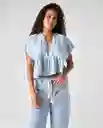 Camisa Mujer Azul Talla XS 612G000_AZU144210 Americanino