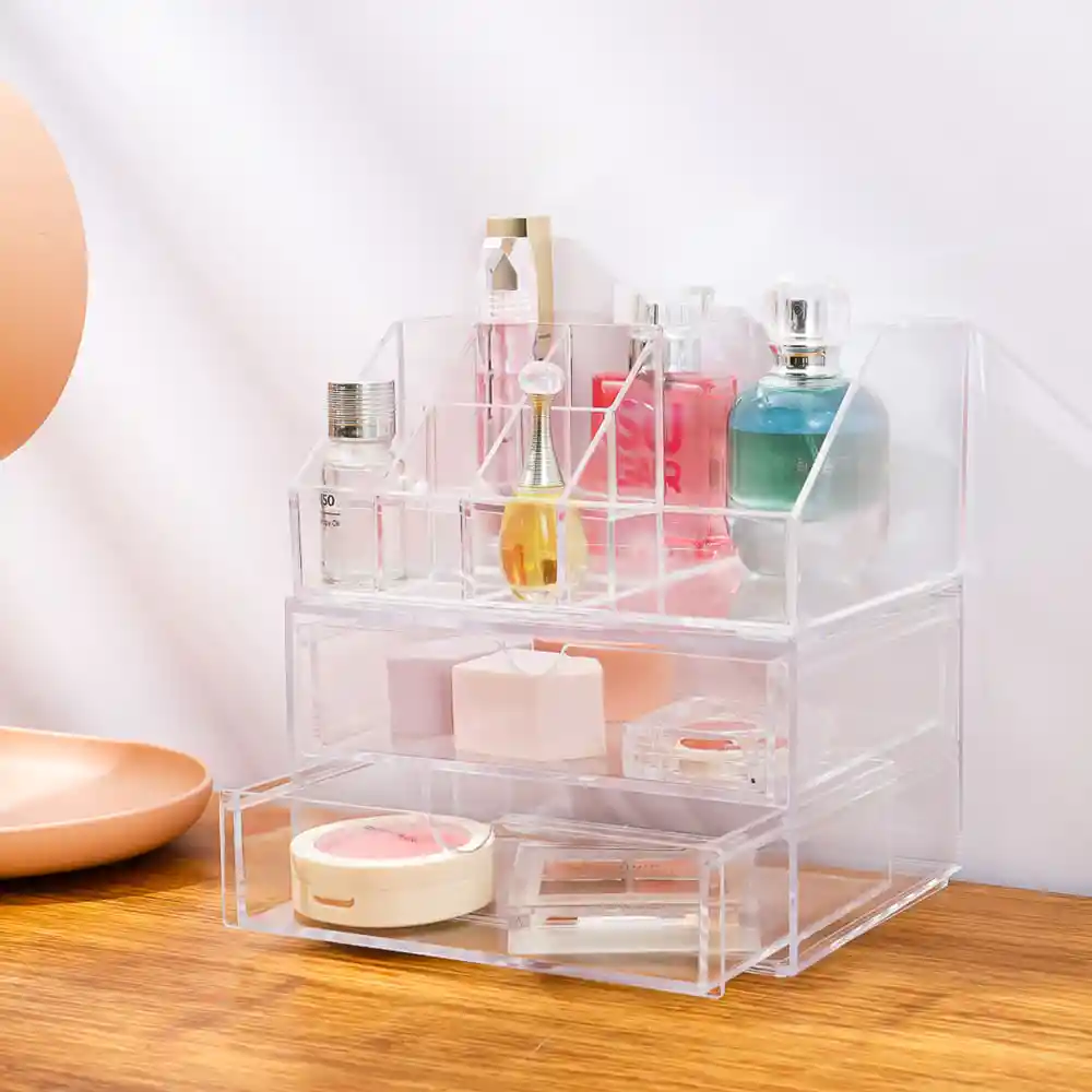 Miniso Organizador De Plástico Para Cosméticos Dos Niveles