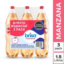 Agua Saborizada Brisa Con Gas Manzana X3und 1.5l (4500 Ml)