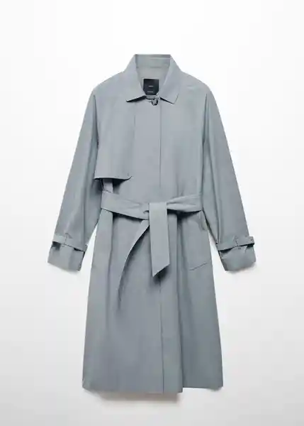 Gabardina Trench Anchovy Azul Talla XS Mujer Mango