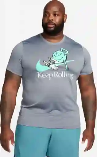 Nike Camiseta Dri-Fit Tee Rlgd Humor Para Hombre Gris Talla S