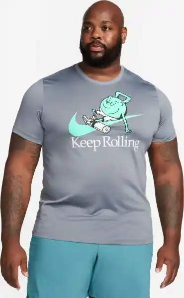 Nike Camiseta Dri-Fit Tee Rlgd Humor Para Hombre Gris Talla S