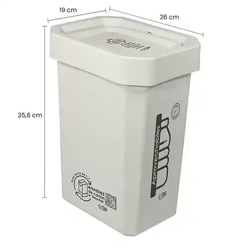 Estra Caneca Ecobins Vaiven Blanco 10 L