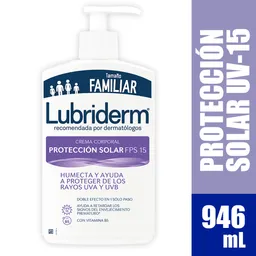 Lubriderm Crema Corporal Humectante Con Filtro Solar Fps 15