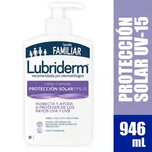 Lubriderm Crema Corporal Humectante Con Filtro Solar Fps 15