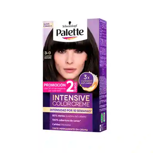 Tinte Palette Color Creme 3-0 Castaño Oscuro
