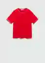 Camiseta Ritac Rojo Talla M Mujer Mango