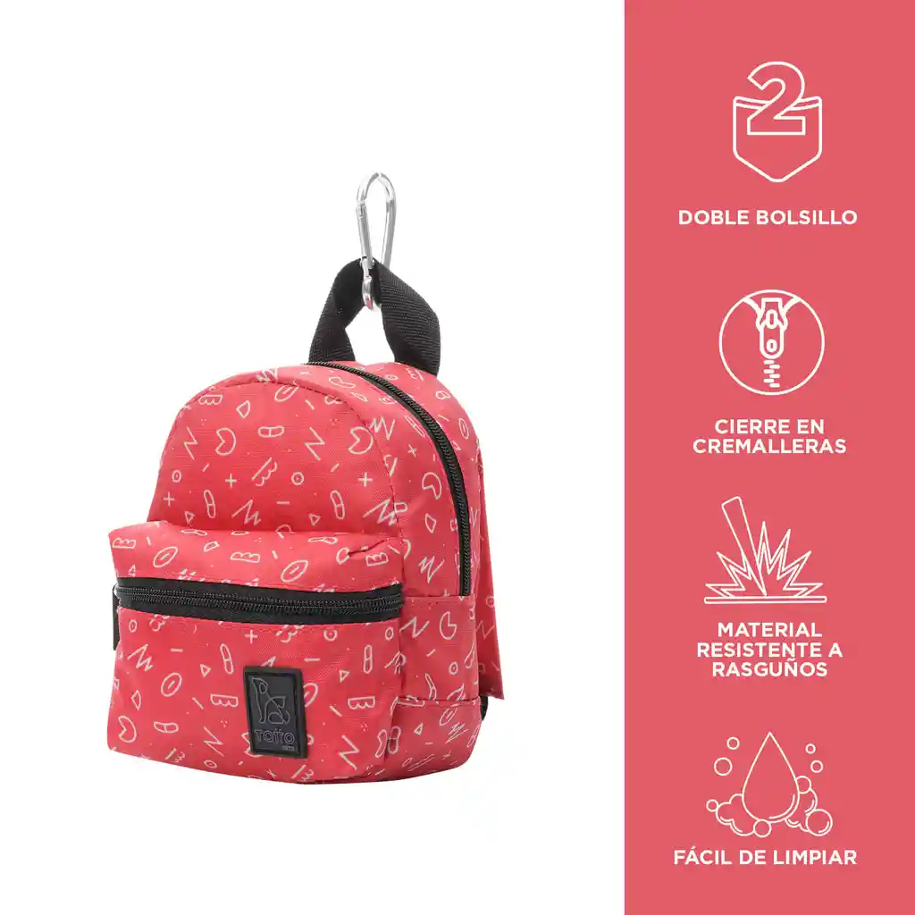 Totto Pets Morral Mini Para Snacks Gary Rojo