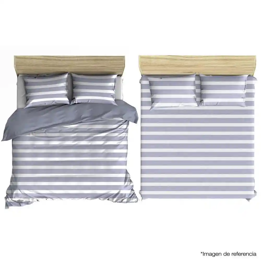 Set Edre+Semi J/Cama Claus Doble Null - Estampado