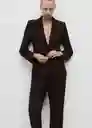 Pantalón Bergen Chocolate Talla 38 Mujer Mango