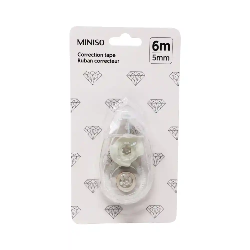 Miniso Cinta Correctora en Forma de Diamante Blanco