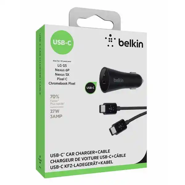 Belkin Cargador de Pared 2.1A USB-C Negro