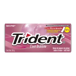 Trident Chicle Sin Azúcar Sabor Cool Bubble