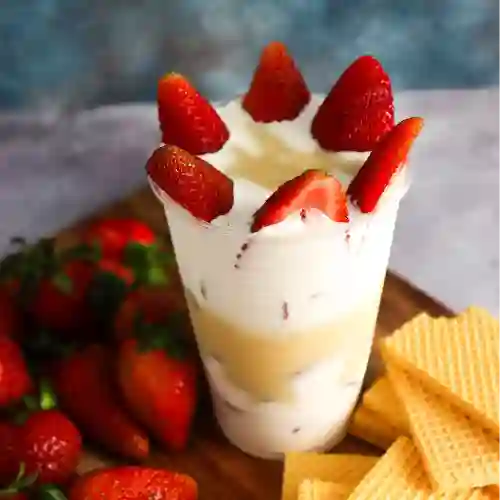 Fresas con Crema + Galletas Wafer