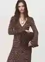 Vestido Pome Marrón Talla M Mujer Mango