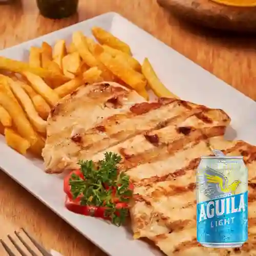Combo Pechuga a la Parrilla + Aguila Light Lta 330ml