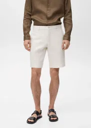 Bermuda Carp Offwhite Talla 46 Hombre Mango