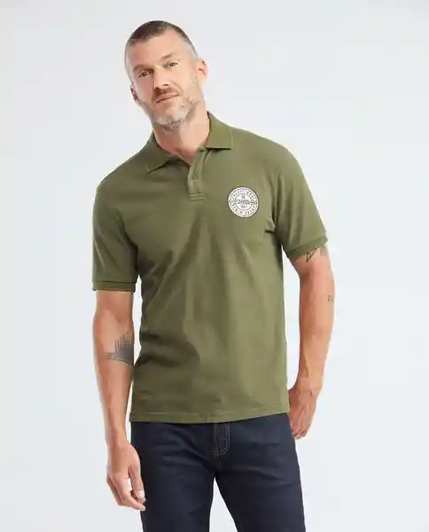 Camiseta Chvgn Polo Verde Selva Ultraoscuro Talla M Chevignon