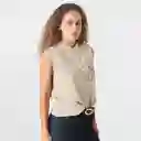 Blusa Cuello Neru Manga Sisa Café Talla S 727280