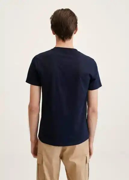 Camiseta Cherloz-I Navy Talla L Hombre Mango