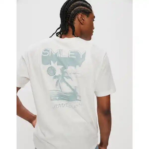 Camiseta Hombre Blanco Talla Large American Eagle