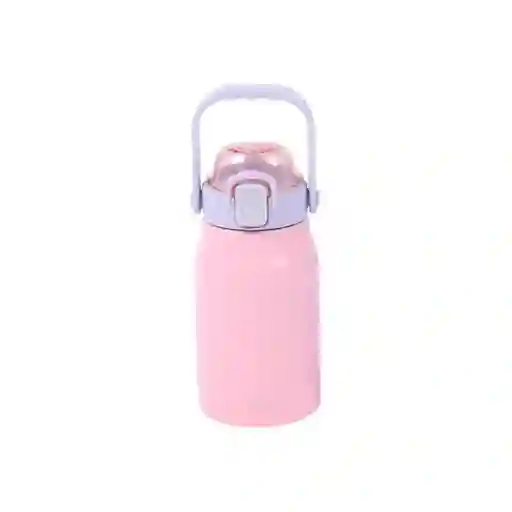 Termo de Acero Inoxidable Rosa y Morado 850 mL Serie Miniso
