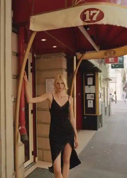 Vestido Lindisim Negro Talla S Mujer Mango