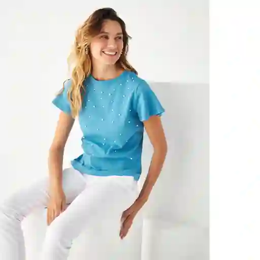 Camiseta Azul Talla L 174328 401F001 Esprit