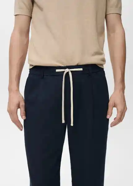 Pantalón Romelino Navy Talla 46 Hombre Mango