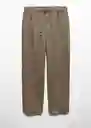 Pantalón Amalfi Khaki Talla 40 Hombre Mango