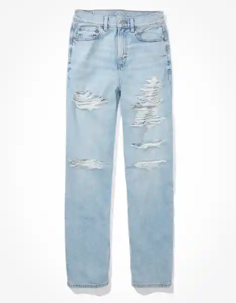 Jean Baggy Mujer Azul Regular 4 American Eagle