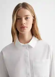 Camisa Pope Crop Off White Talla 19 Teen Niñas Mango