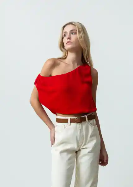 Camisa Sais Mujer Rojo Adrenalina Medio Talla M 412G350 Naf Naf