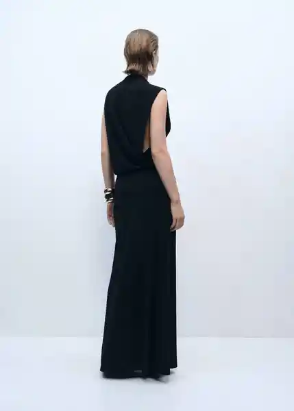 Vestido Enya Negro Talla M Mujer Mango