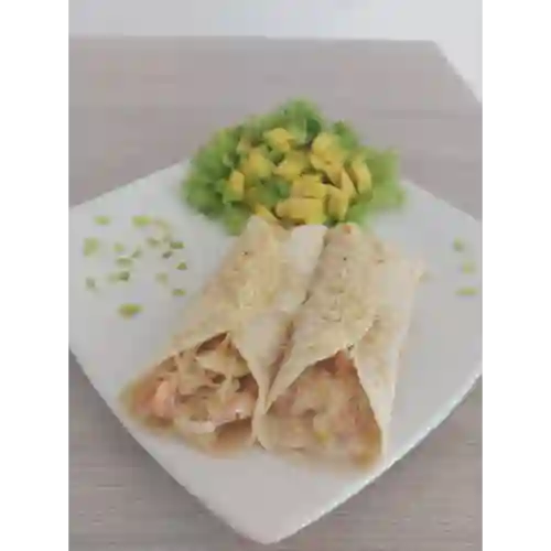 Burritos con Camarones Al Ajillo