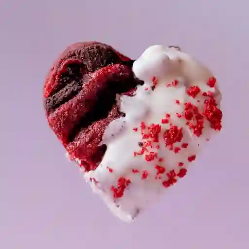 Brownie corazón red velvet