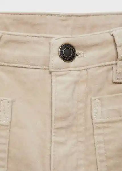 Pantalón Velve Beige Talla 08 Niñas Mango