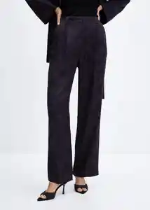 Pantalón Astrid-a Azul Noche Talla M Mujer Mango