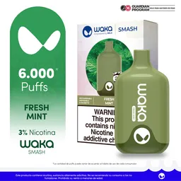 WAKA SMASH Vape Fresh Mint-3% 6000 puff
