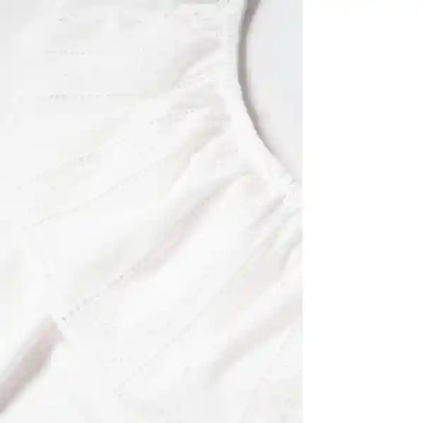 Vestido Vola Blanco Talla S Mujer Mango