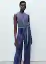 Enterizo Mono Palvin Azul Talla S Mujer Mango