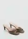 Sandalias Piece Marron Talla 37 Mujer Mango