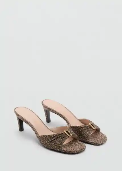 Sandalias Piece Marron Talla 37 Mujer Mango